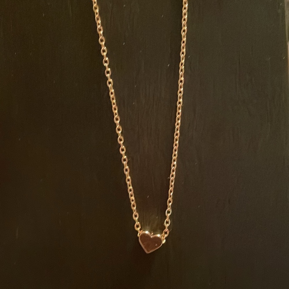 Gold tone heart on a gold colour chain NIB